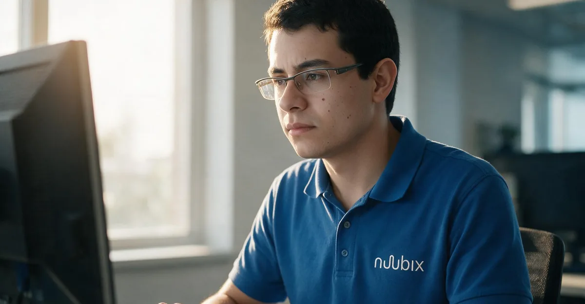 Person reviewing a digital checklist on a laptop